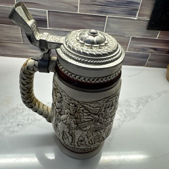 AVON Beer Stein - Western - 1980 Handcrafted in Brazil - Picture 1 of 6